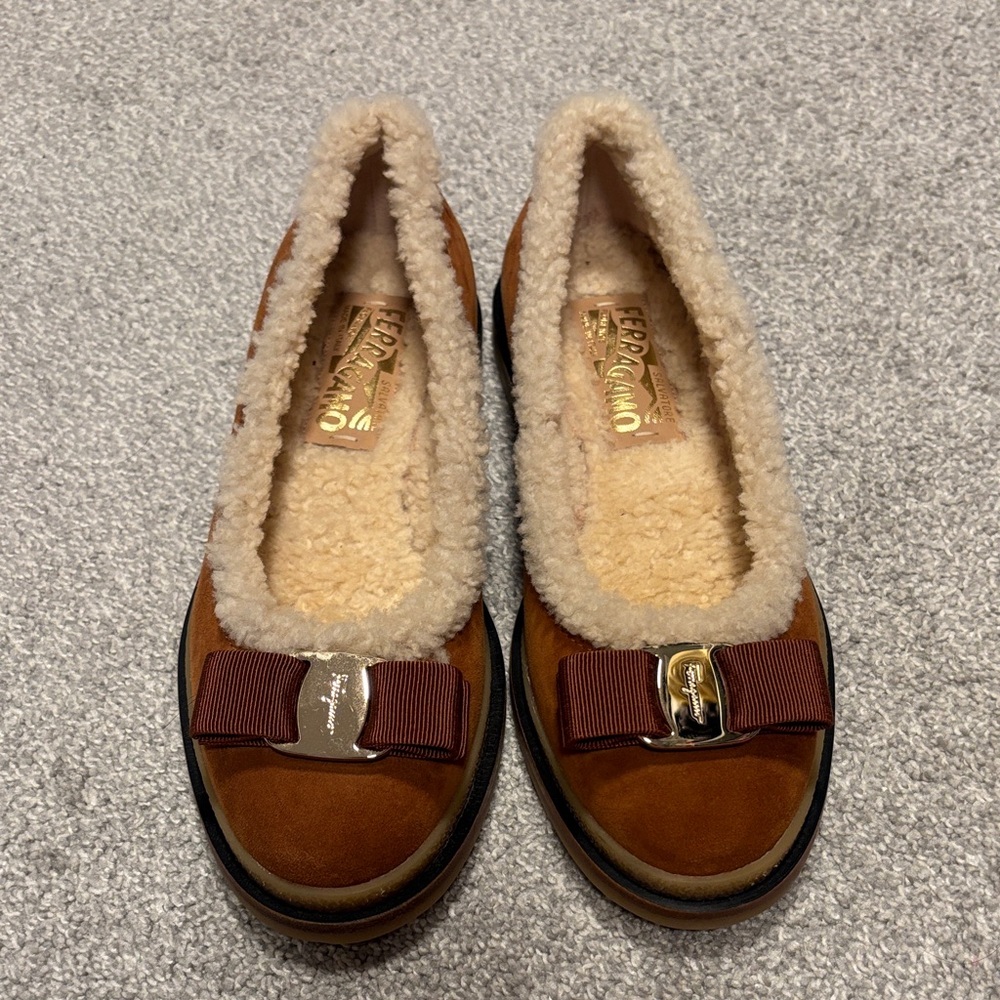 Ferragamo Ballet Flats Kidskin, Shearling - Picture 3 of 10